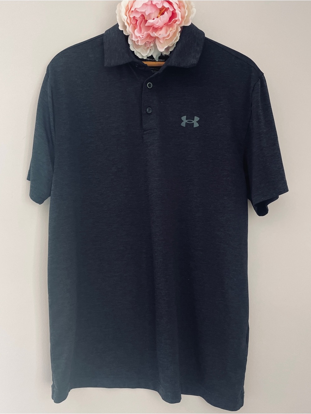 Under Armour Dark Grey Short-Sleeve Performance Polo The Playoff Medium Loose